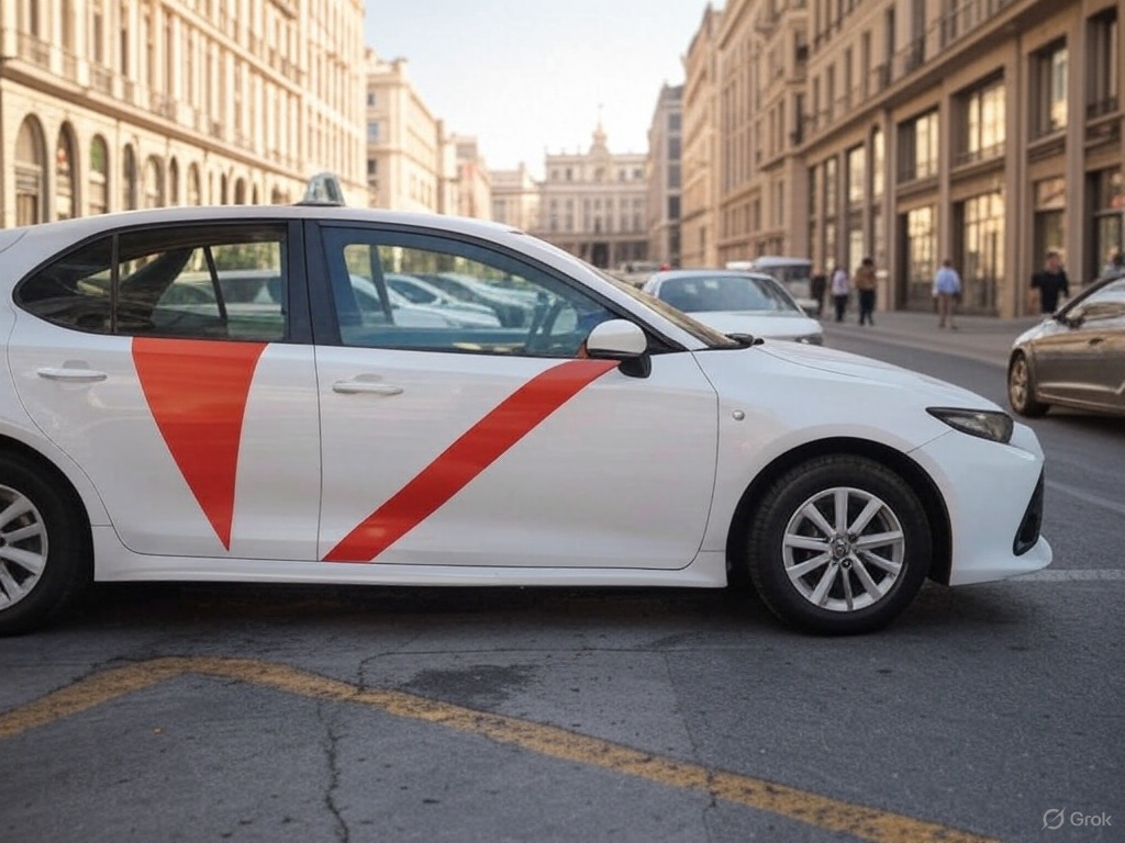 Pourquoi les taxis madrilènes sont rouges et blancs